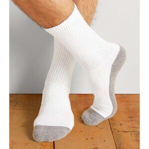 Gildan GP751 Platinum Crew Socks - White - 6 Pack